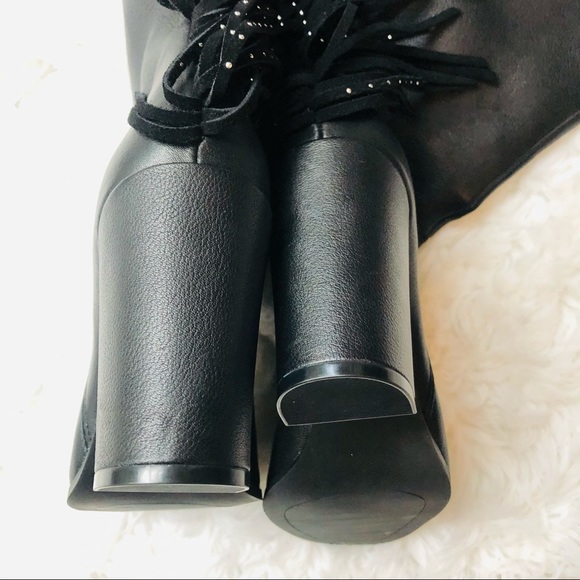 KENNETH COLE Justin Fringe Boot Studs Sz 6.5 - Picture 7 of 13